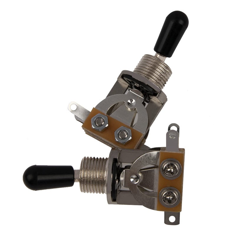 Yootones 3Pcs Yootones 3 Way Short Straight Guitar Toggle Switch Pickup Selector Compatible with SG Epiphone Les Paul Electric Guitar (Silver) - Image 3