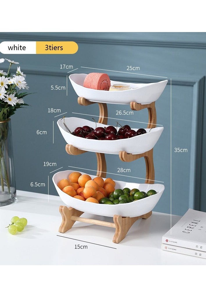 MOES - Plates Dinnerware Kitchen Fruit Bowl With Floors, long lasting elegant fruit storage bowls, Luxury Serving Snack Table Plates Serve Dessert Trays for fruits and vegetables - Image 1