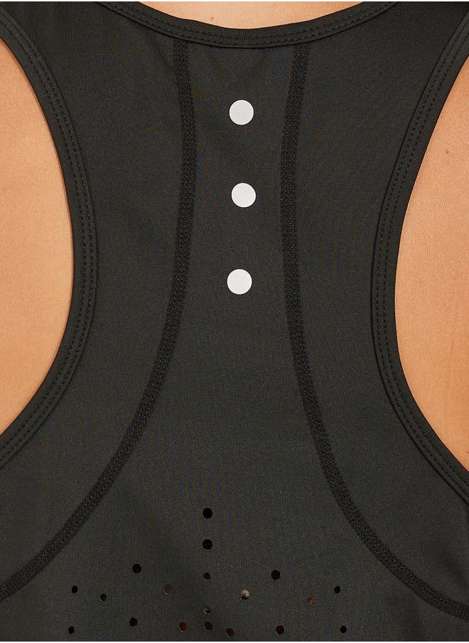 Styli - Black Solid Activewear Tank Top - Image 1