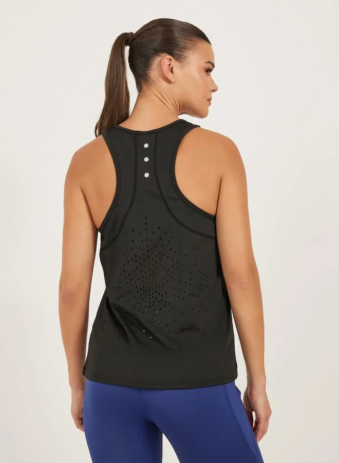 ستايلي اكتيف بلوزة رياضية سوداء سادة