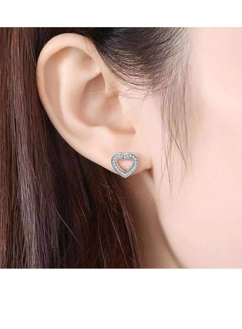 باندورا حلق مرصع بالكريستال سوليتير باندورا من الفضة الإسترليني عيار 925 - Image 1