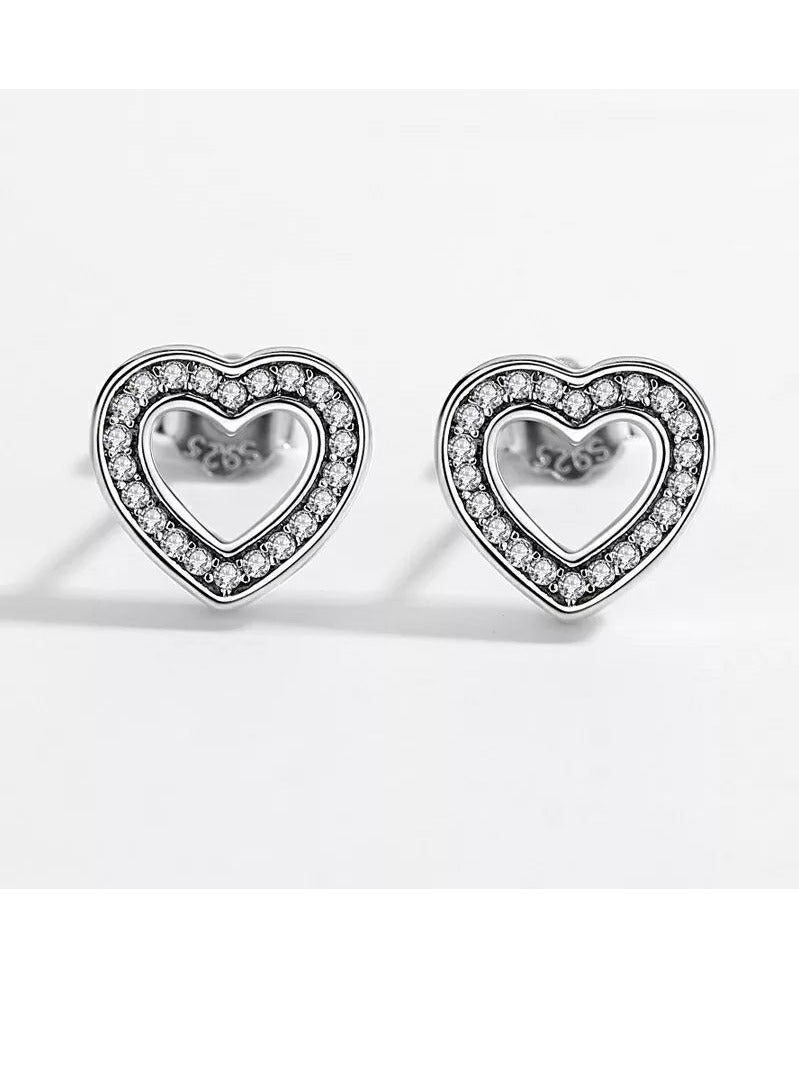 باندورا حلق مرصع بالكريستال سوليتير باندورا من الفضة الإسترليني عيار 925 - Image 2