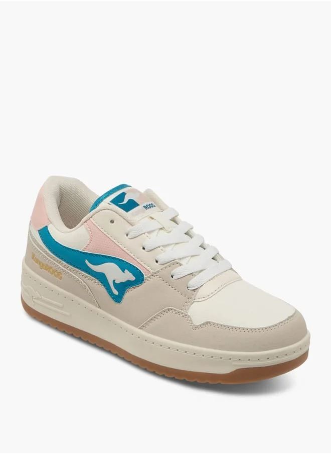 كانغاروس Women's Panelled Sports Shoes with Lace-Up Closure
