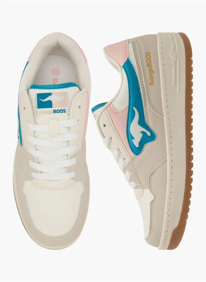 كانغاروس Women's Panelled Sports Shoes with Lace-Up Closure