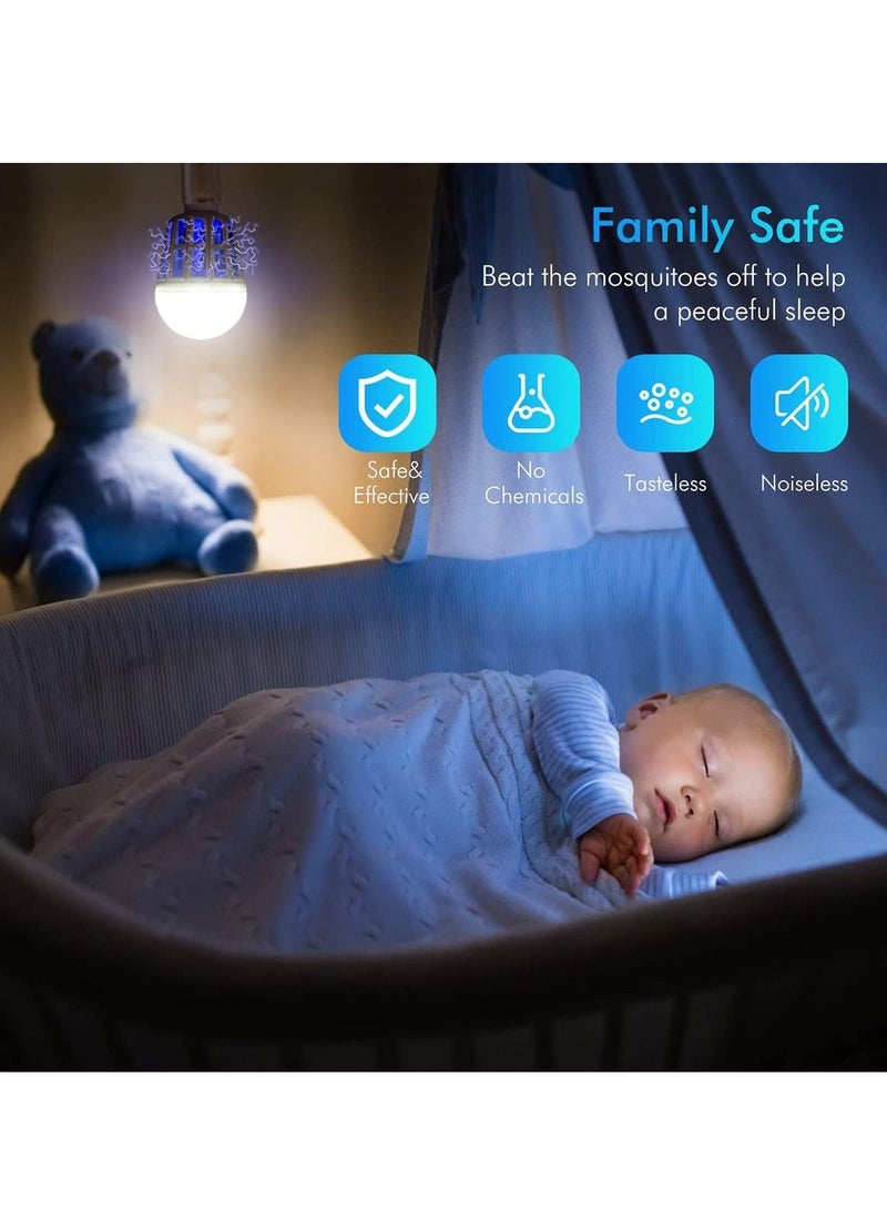 SYOSI مصباح قاتل البعوض زابير 2 في 1 LED إلكتروني لجذب الآفات فخ للآفات الخارجية والداخلية للمنزل والمطبخ والفناء 220 فولت - Image 4