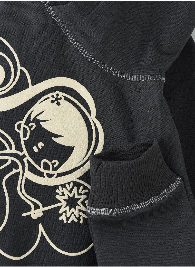 Jelliene - Girls hoodie with print at front - Image 1