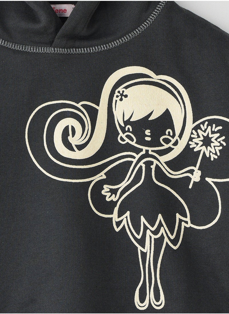 Jelliene - Girls hoodie with print at front - Image 1