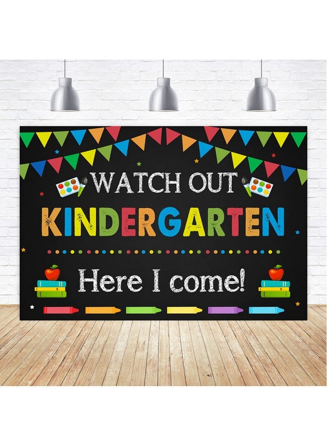 Aperturee خلفية العودة إلى المدرسة لرياض الأطفال 6X4 أقدام، احترس هنا أعود في أول يوم دراسي، خلفية تصوير لمرحلة ما قبل المدرسة، لوازم تزيين حفلات الفصول الدراسية للأطفال، لافتة، كشك صور، دعامة استوديو - Image 1