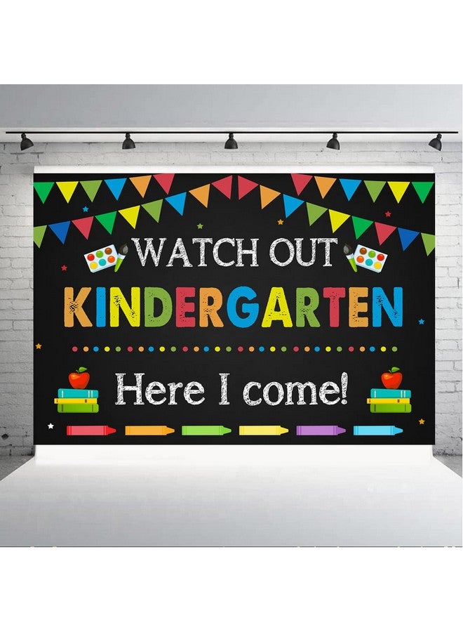 Aperturee خلفية العودة إلى المدرسة لرياض الأطفال 6X4 أقدام، احترس هنا أعود في أول يوم دراسي، خلفية تصوير لمرحلة ما قبل المدرسة، لوازم تزيين حفلات الفصول الدراسية للأطفال، لافتة، كشك صور، دعامة استوديو - Image 3