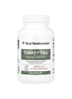 Real Mushrooms Real Mushrooms, Turkey Tail, Mushroom Extract Powder, 90 Capsules  - Image 1