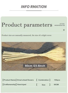 HomarKet 100 Pieces Dried Natural Wheat Sheave Bundle Premium Fall Arrangements with Natural Laces Burlap Craft Lace Ribbon Roll for DIY Design  - Image 4