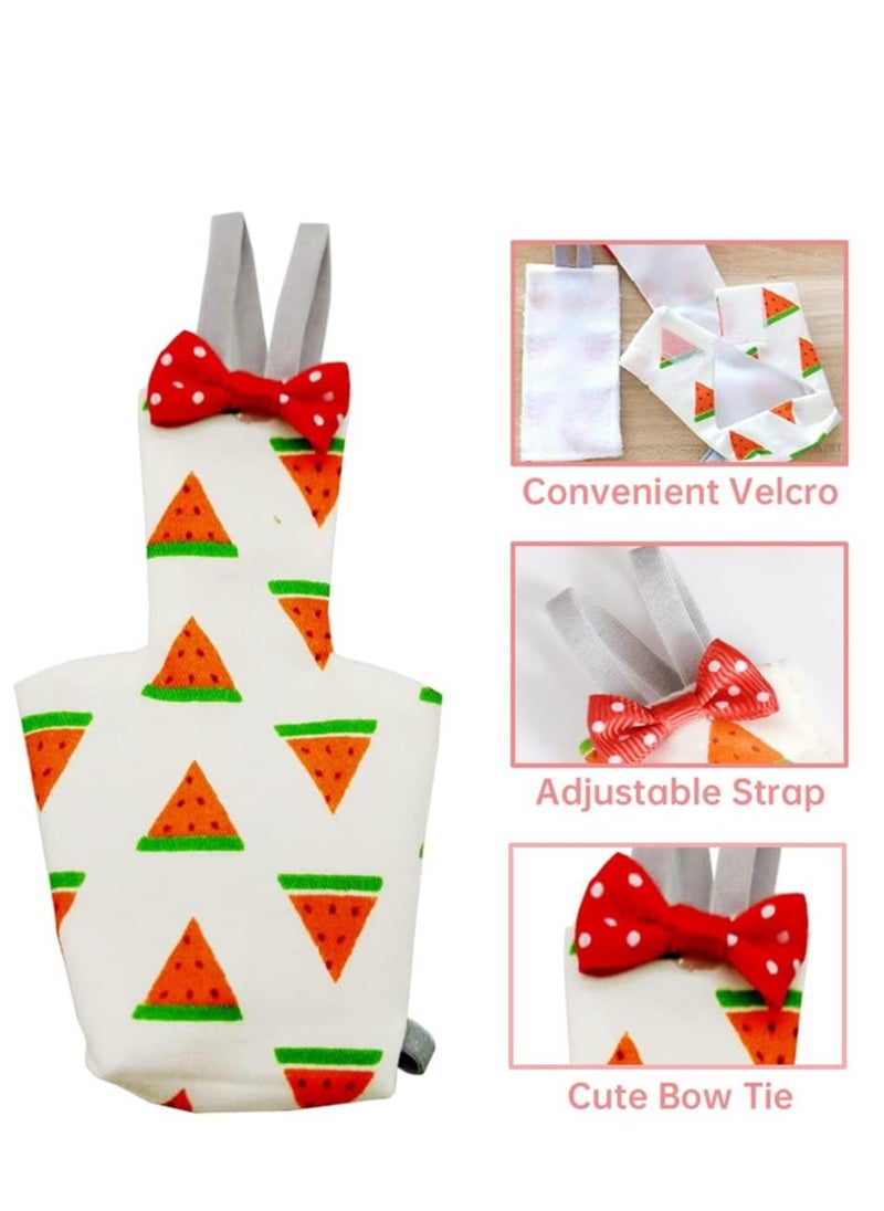 6 Pieces Bird Diapers, Washable Reusable Parrots Nappy with Waterproof Inner Layer Soft Small Pet Birds Flight Suit for Budgie Parakeet Cockatiel
