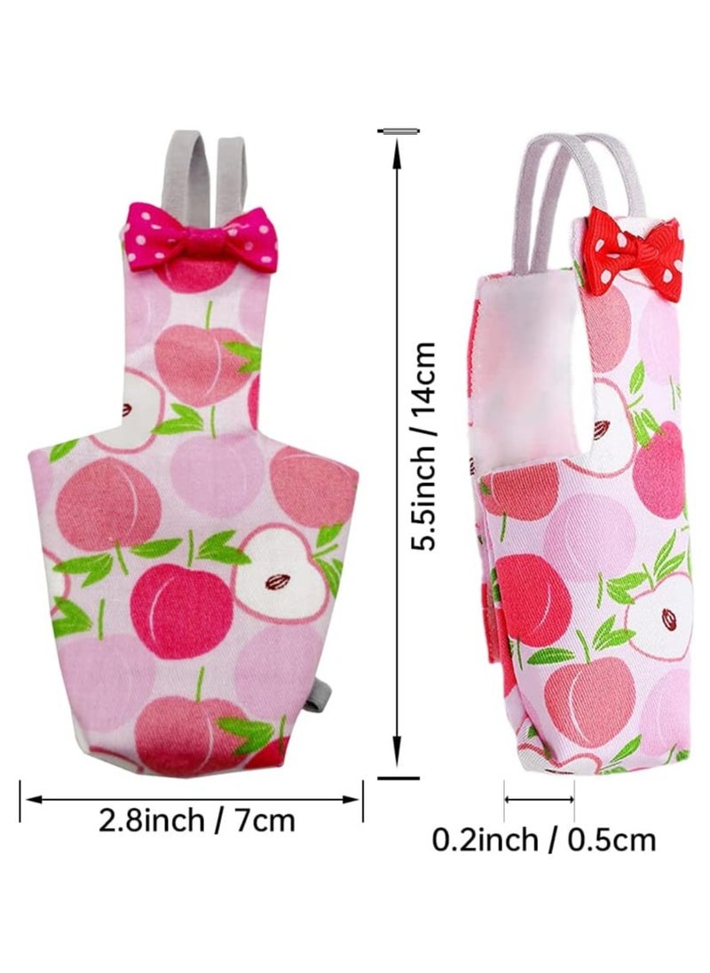 6 Pieces Bird Diapers, Washable Reusable Parrots Nappy with Waterproof Inner Layer Soft Small Pet Birds Flight Suit for Budgie Parakeet Cockatiel