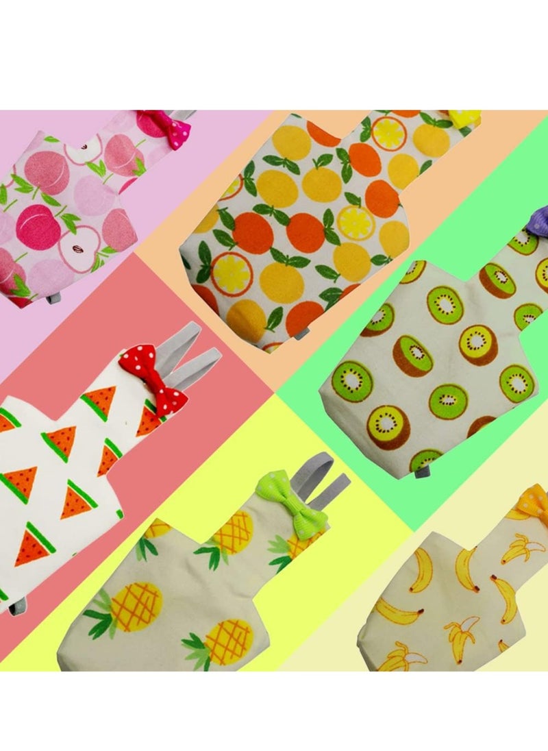 6 Pieces Bird Diapers, Washable Reusable Parrots Nappy with Waterproof Inner Layer Soft Small Pet Birds Flight Suit for Budgie Parakeet Cockatiel