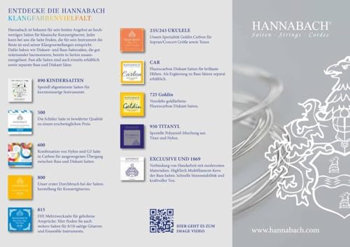 Hannabach classical guitar strings Flamenco Series 827 High Tension set Made in Germany - 827HT - Image 2