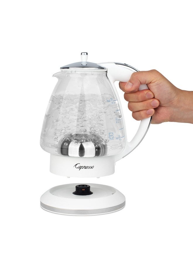 Capresso غلاية زجاجية كابريسو H2O، 240.02، بيضاء وكروم مصقول، 48 أونصة - Image 2