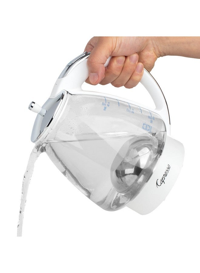 Capresso غلاية زجاجية كابريسو H2O، 240.02، بيضاء وكروم مصقول، 48 أونصة - Image 3