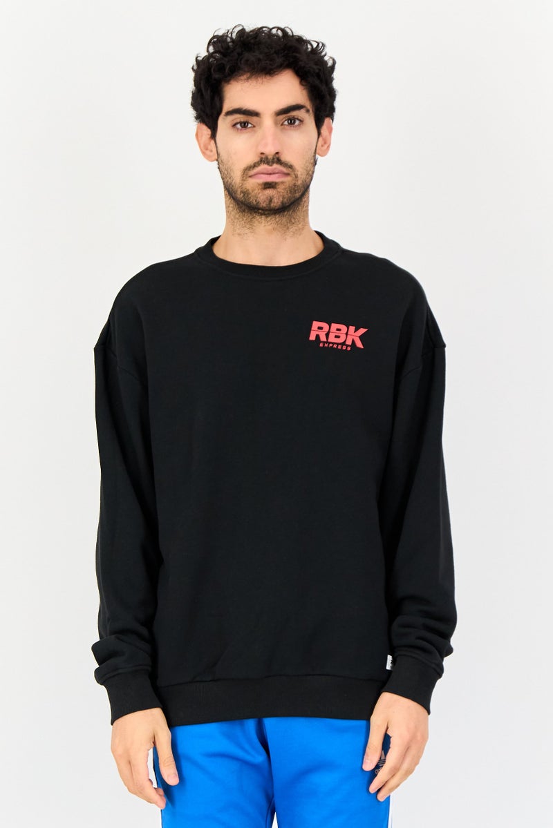 Reebok Men Sportswear Fit Long Sleeve Outdoor Sweatshirt, Black - Image 1