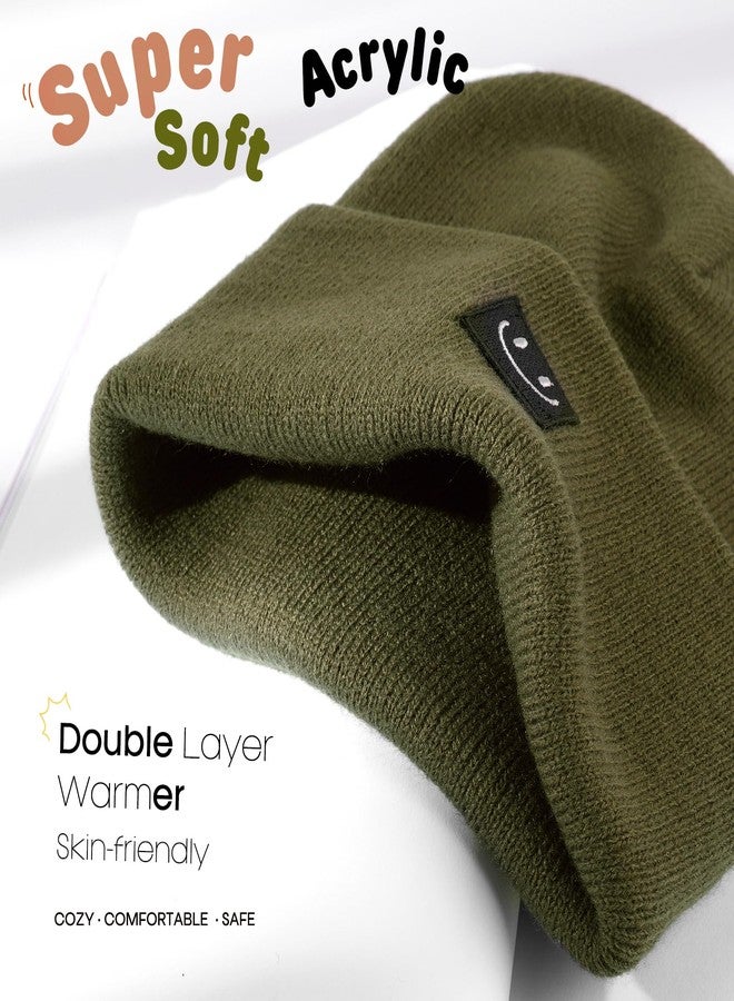 FURTALK Baby Beanie Knitted Hats Boys Girls Toddler Kids Winter Soft Warm Skull Cap Green - Image 2