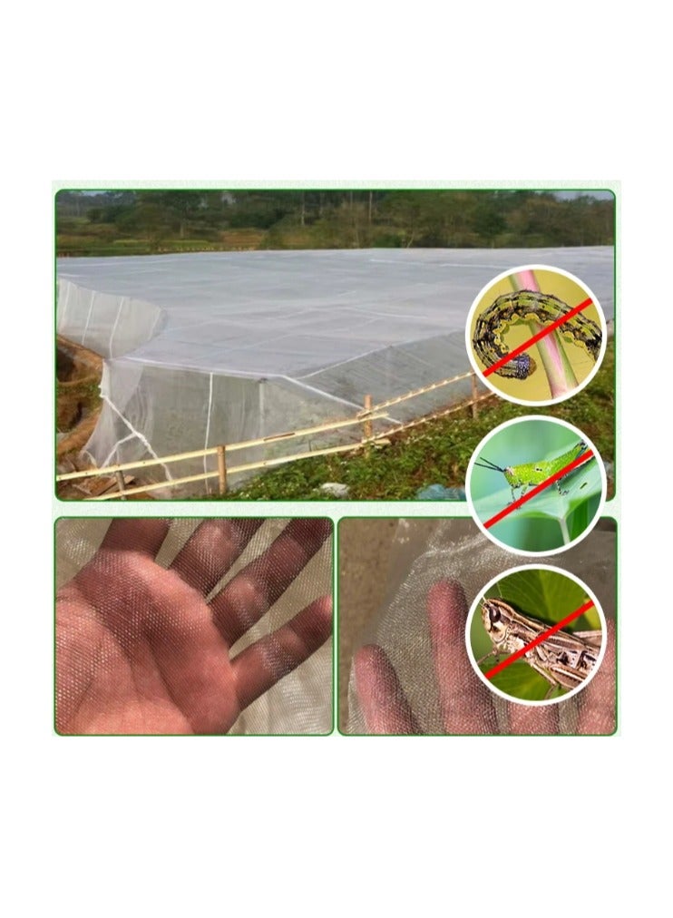 Meetion شبكة حماية من الحشرات للخضروات والنباتات بطول 5 أمتار، غطاء للعناية بالفواكه والزهور، شبكة حماية للصوب الزراعية، مكافحة الآفات، مضادة للطيور، 60 شبكة - Image 2