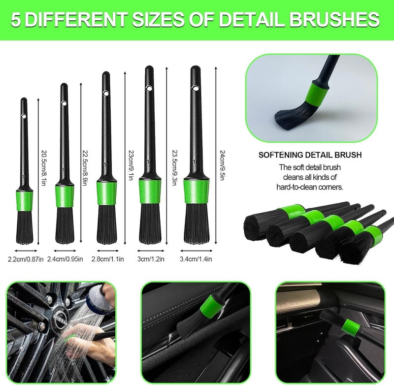 XWGKLN 17 PCS Car Cleaning Kit with Microfiber Mop and Mittens for Detailing - Image 4