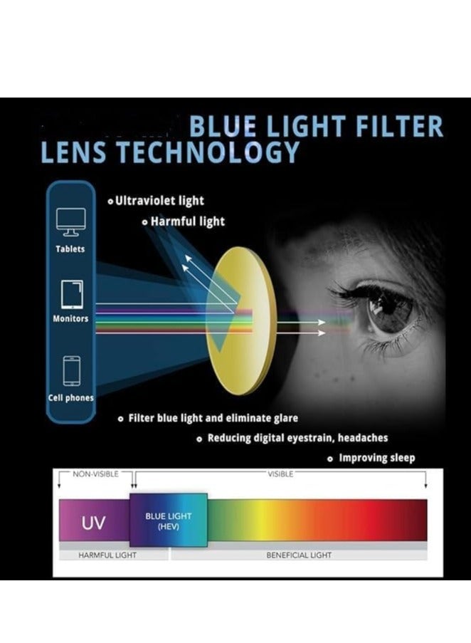 نظارة حجب الضوء الازرق للاطفال - اطار غير قابل للكسر للاولاد والبنات (3-12 سنة) - Image 4