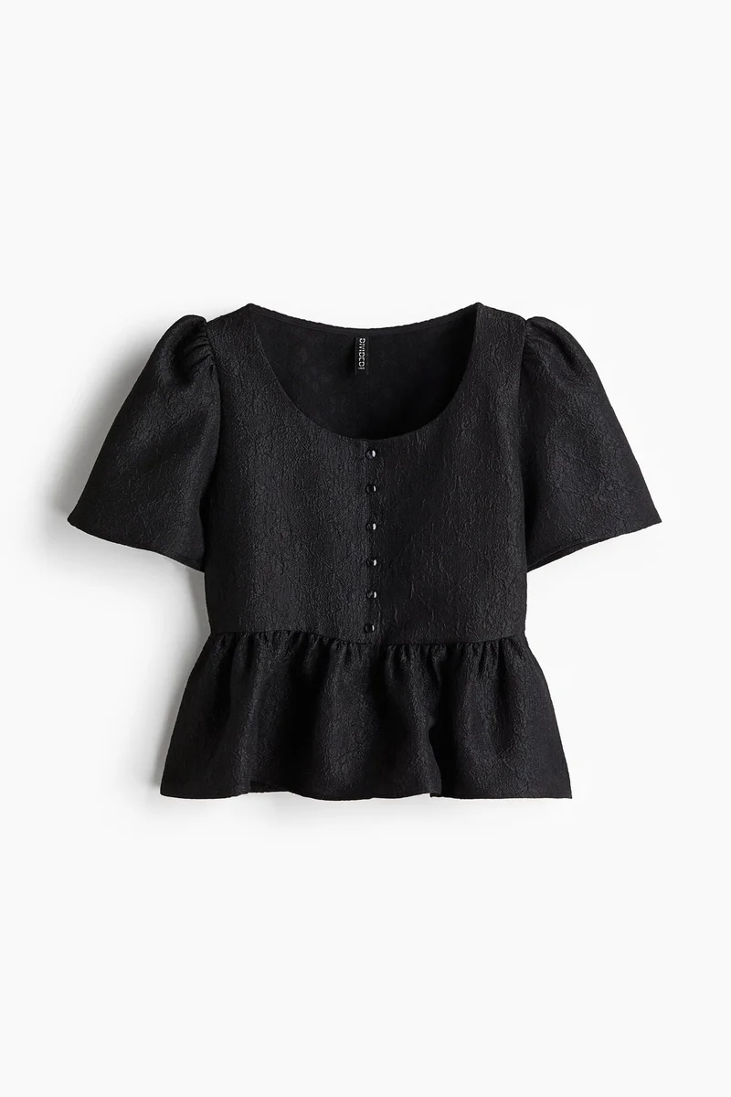 H&M Peplum Brocade Blouse