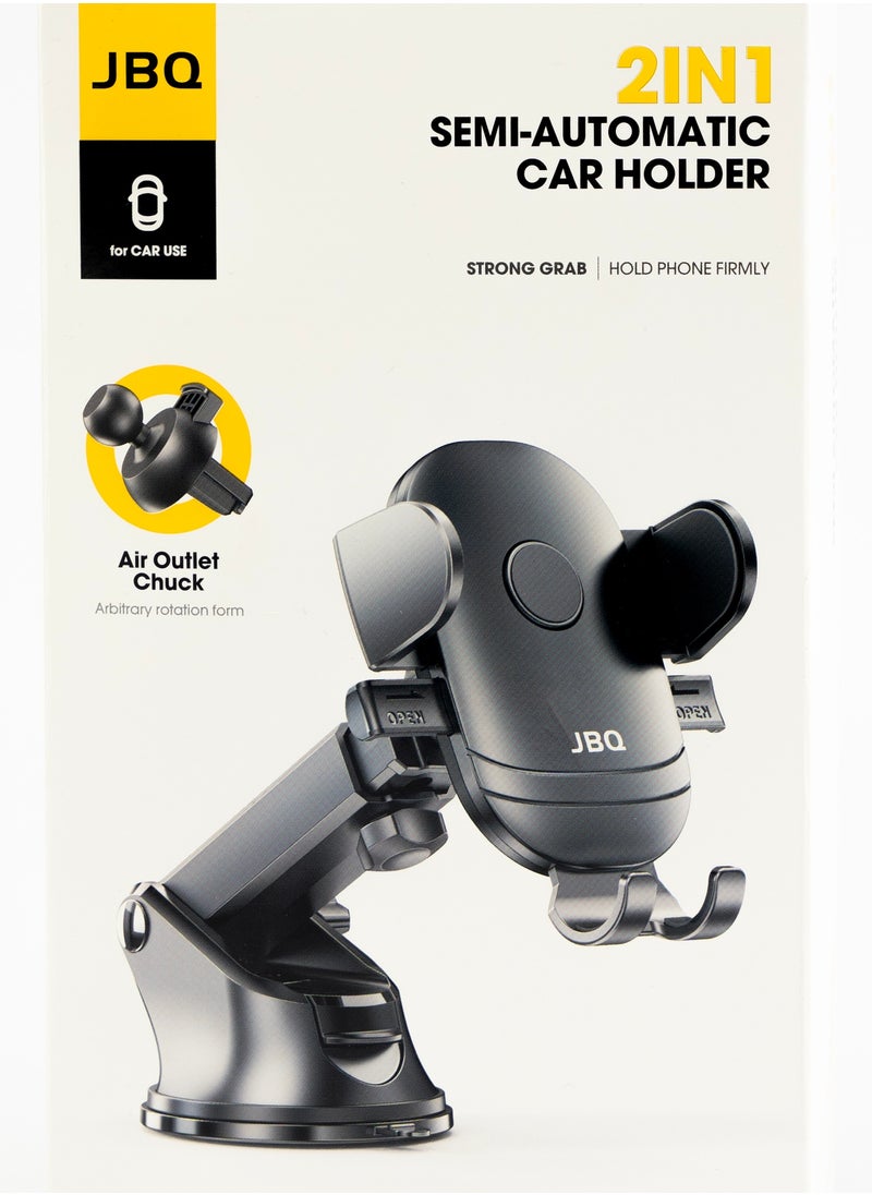 Semi Automatic Car Phone Mobile Holder Dashboard and Windshield Mount