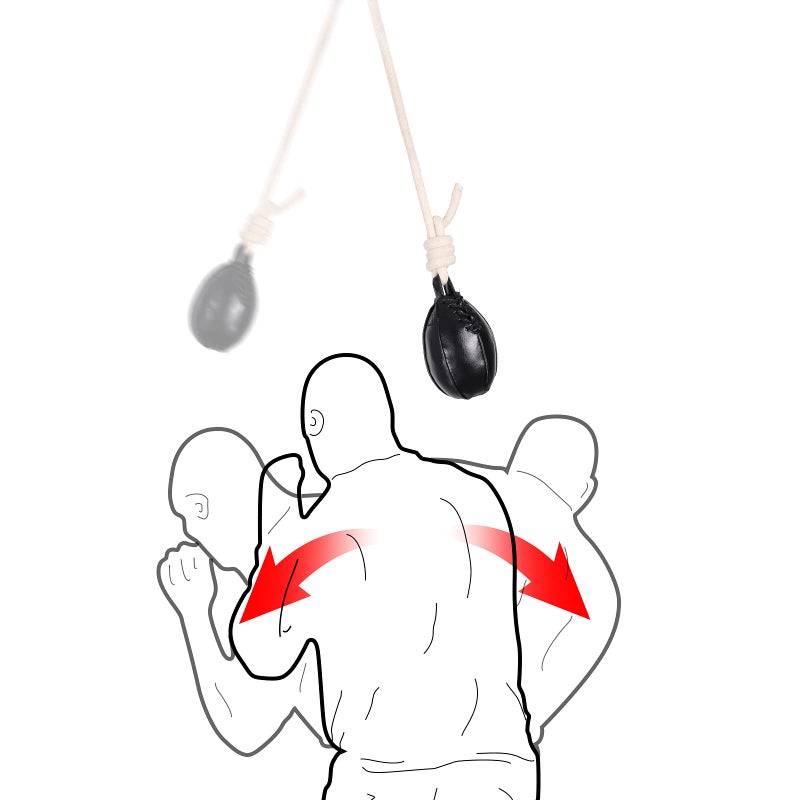 INNOLIFE Boxing Slip Bag Dodge Hide Speed Ball for Reflex Training MMA Pendulum Training Maize Leather Ball Included