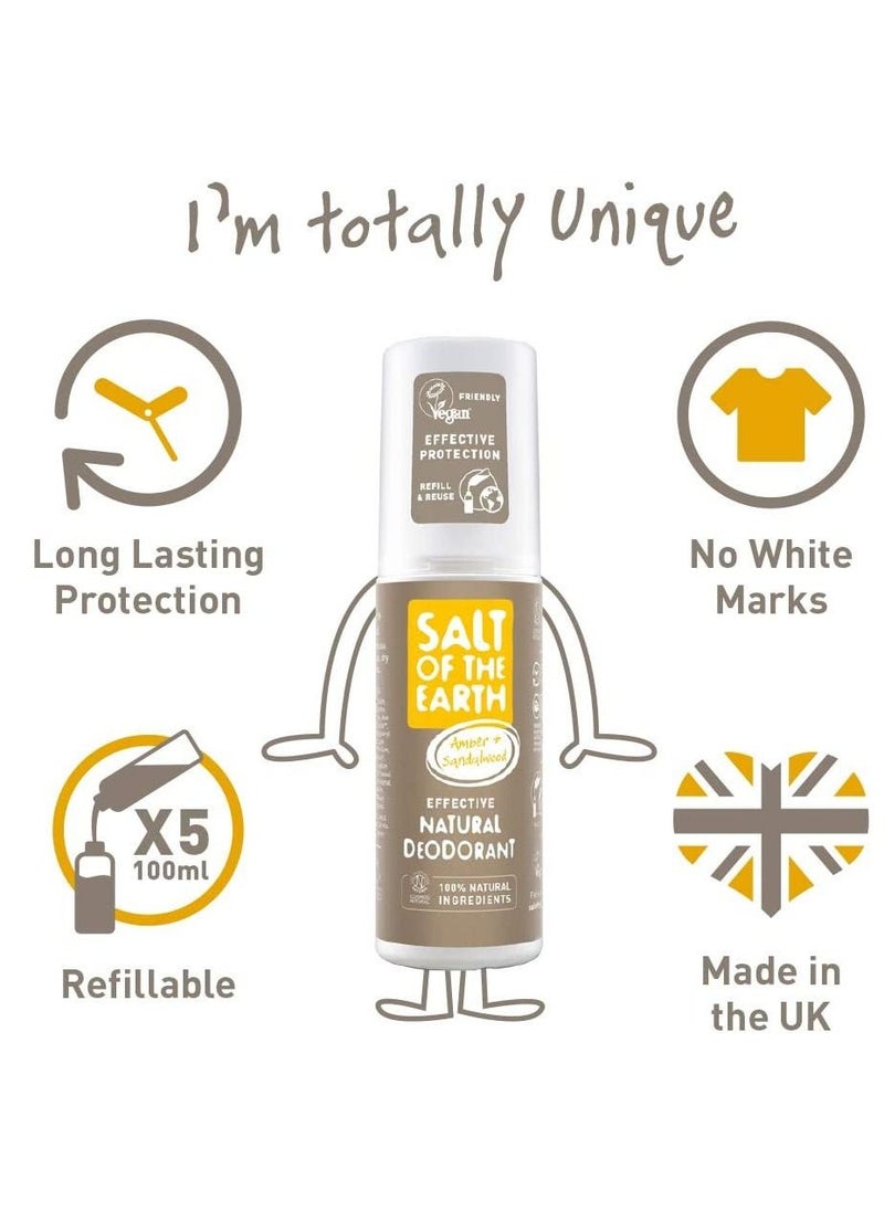 Salt Of The Earth - SALT OF EARTH DEODORANT AMBER & SANDELWOOD - Image 1