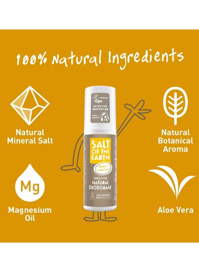 Salt Of The Earth - SALT OF EARTH DEODORANT AMBER & SANDELWOOD - Image 1