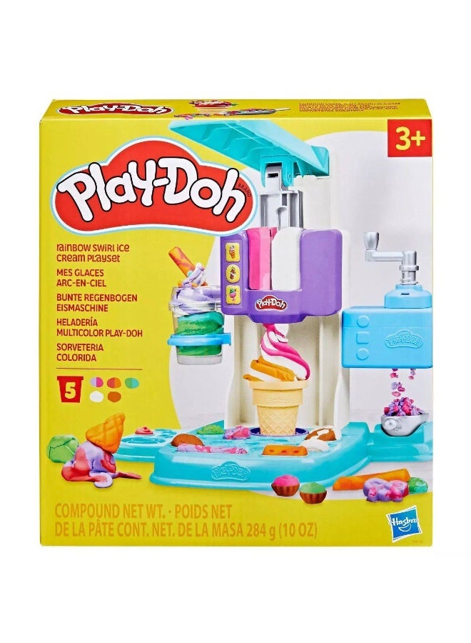 Play-Doh Rainbow Swirl Ice Cream Playset (284 g) - Image 1