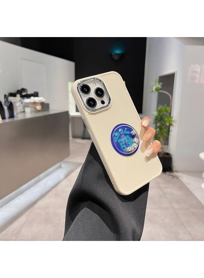 erorex Case For iPhone 14 Pro Electroplated Lens Ring Dice Phone Case - Image 2