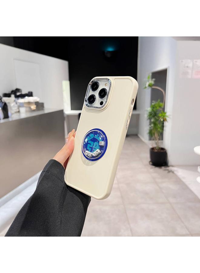 erorex Case For iPhone 14 Pro Electroplated Lens Ring Dice Phone Case - Image 3