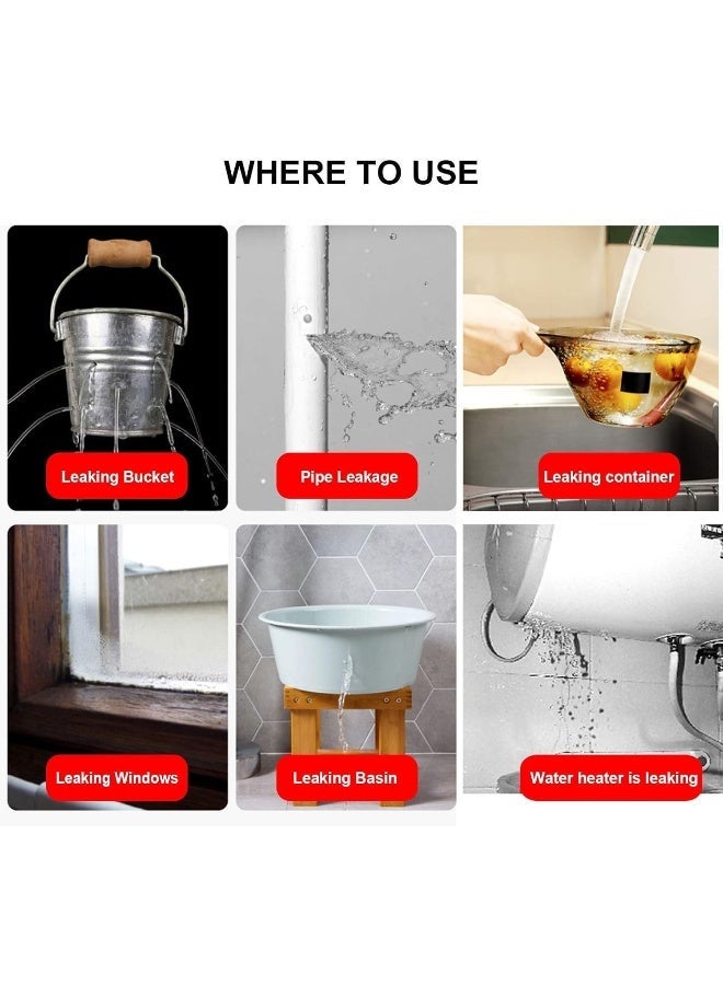 Poaker  Waterproof Repair Tape Strong Self-Adhesive, All-Weather Stretchy Sealing Tape For Insulation, Roofing, Pipes, Holes, Cracks And Leaky Pools, Tanks, Drums And Containers (Black, 1 Pcs) - Image 5