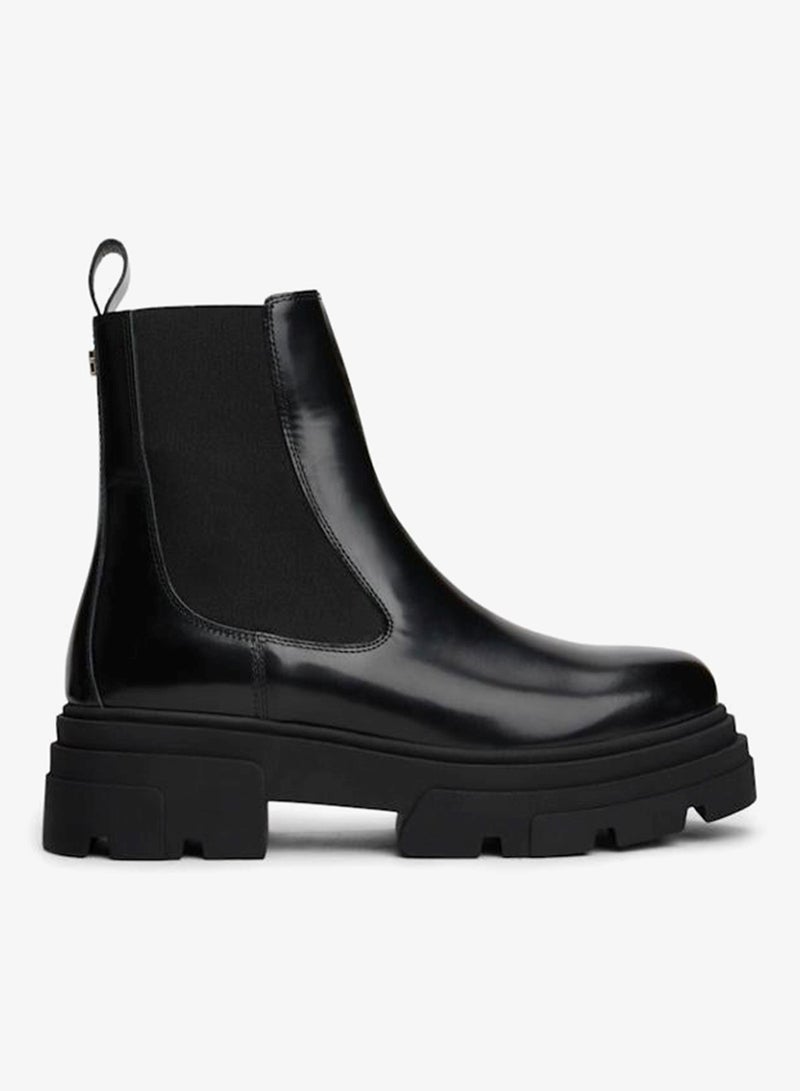 TOMMY HILFIGER Shiny Leather Chelsea Boots - Image 1