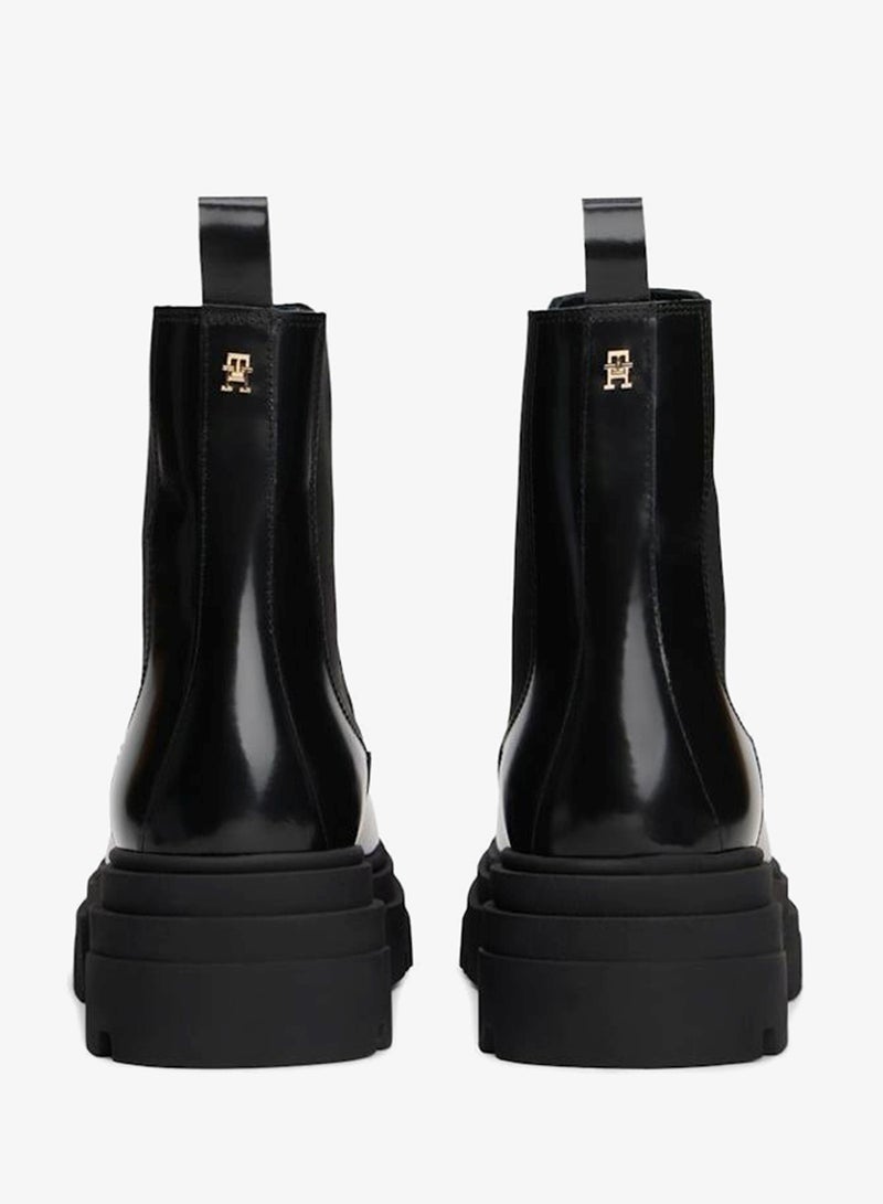 TOMMY HILFIGER Shiny Leather Chelsea Boots - Image 3