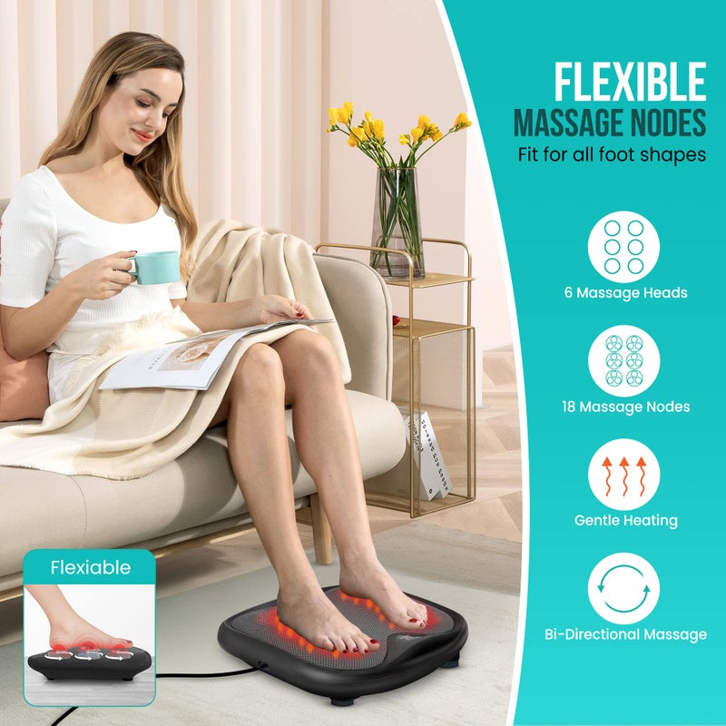 Snailax Shiatsu Foot Massager with Heat, Washable Cover Kneading Foot & Back Massager, Heated Feet Warmer, Electric Feet Massager Machine for Plantar Fasciitis - Image 2