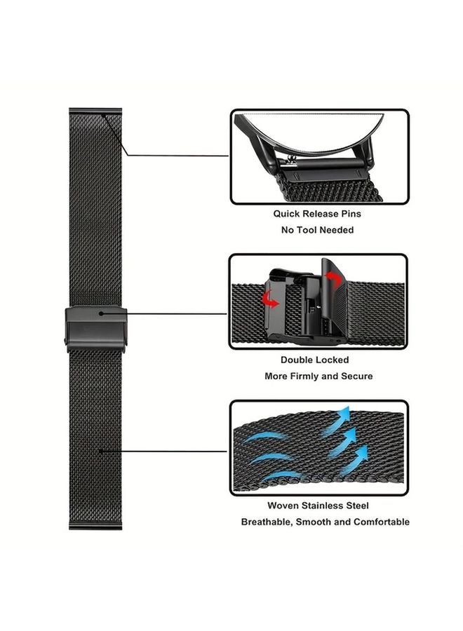 سوار من الفولاذ المقاوم للصدأ بلون وردي ذهبي مع علبة ساعة شبكية لساعة هواوي Watch GT4 مقاس 41 مم لاستبدال الشريط - Image 4