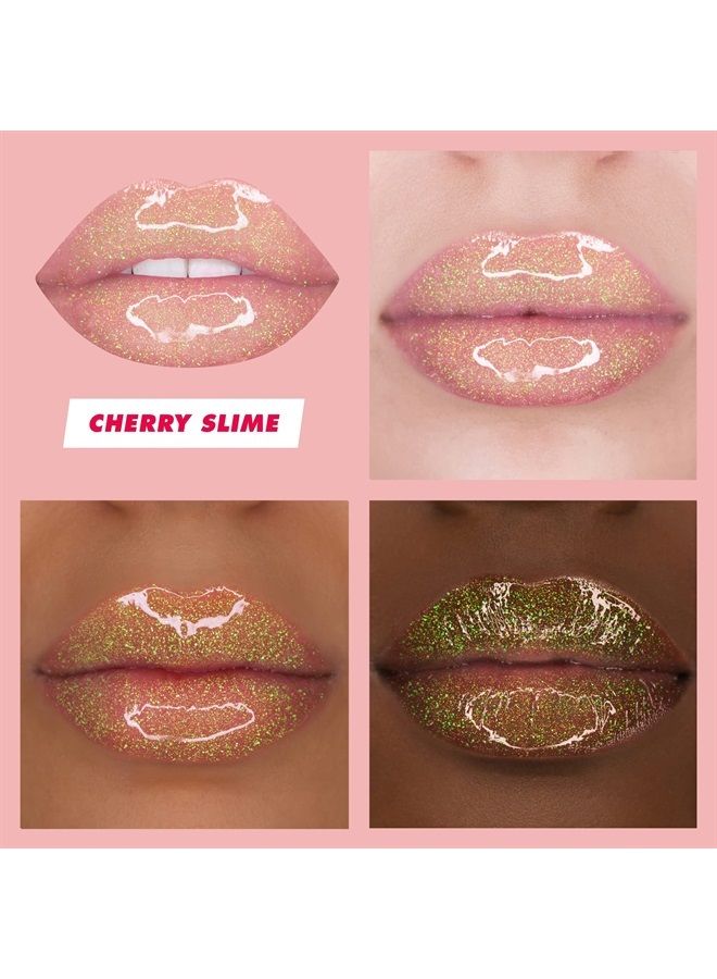 Lime Crime Wet Cherry Lip Gloss, Cherry Slime (Iridescent Lime) - Cherry Scented Lightweight, Plumping & Comfortable Ultra Glossy Sheen That Won't Stick - Long Lasting & Non-Sticky - Vegan Makeup - Image 2