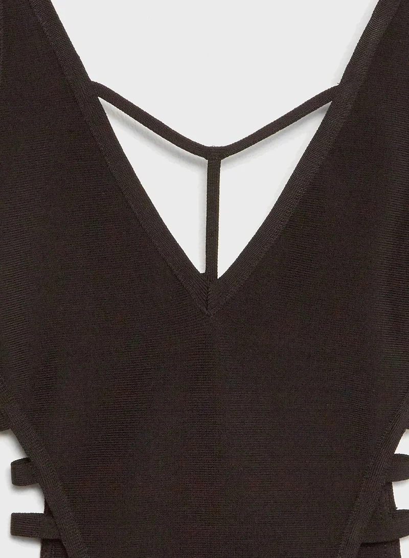 Missguided Side Cut Out Swimsuit