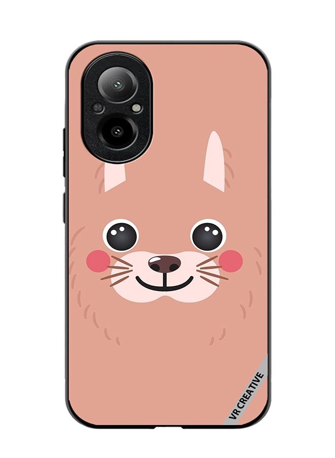 VR CREATIVE Protective Case Cover For Realme C67 4G Lama Cartoon Face Design Multicolour  - Image 1