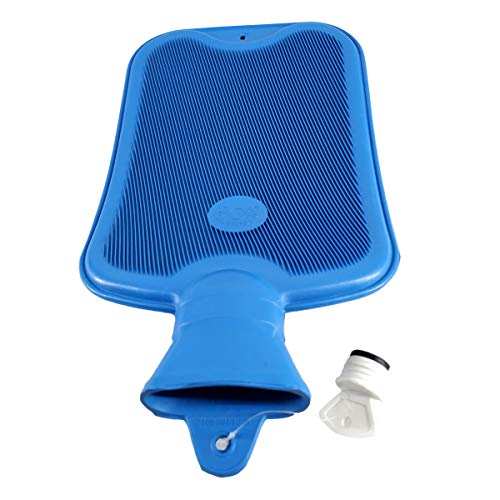 Coronation 1.5 Litres Leakproof Rubber Hot Water Bottle for Pain Relief One Side Ribbed (Backpain, Neckpain, Stomachpain) (Blue) - Image 3
