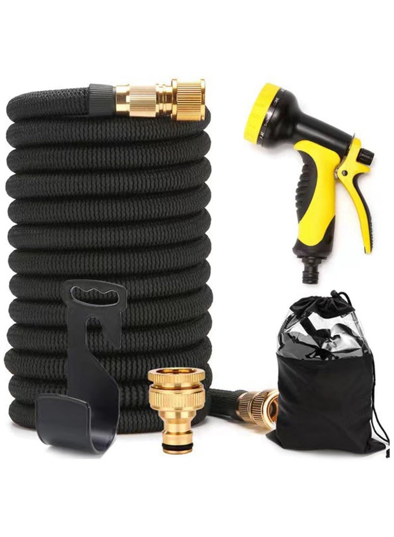 AROAQ Expandable Garden Hoses, Kink-Free Flexible Stretch Hose with Multi-Function Spray Gun, Expandable Garden Hoses for Watering, Car Washing,100ft - Image 1