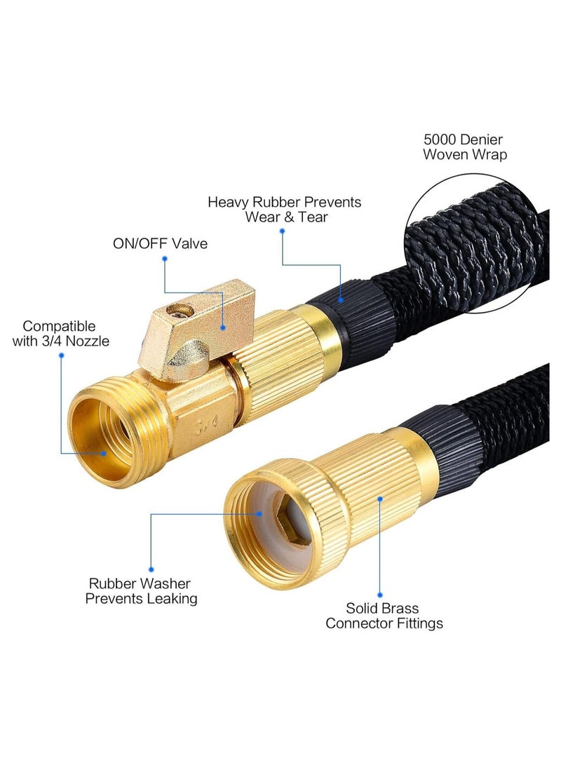 AROAQ Expandable Garden Hoses, Kink-Free Flexible Stretch Hose with Multi-Function Spray Gun, Expandable Garden Hoses for Watering, Car Washing,100ft - Image 3
