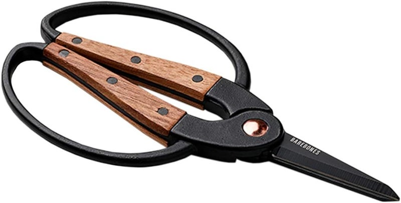 Barebones Garden Scissors - Walnut Plant Scissors - Garden Supplies and Indoor Plant Accessories - Plant Shears with Wide Handles - Comfortable Fit Trimming Shears (Small) - Image 1