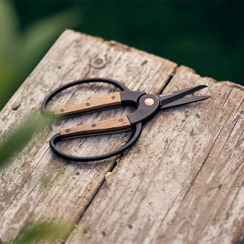 Barebones Garden Scissors - Walnut Plant Scissors - Garden Supplies and Indoor Plant Accessories - Plant Shears with Wide Handles - Comfortable Fit Trimming Shears (Small) - Image 3