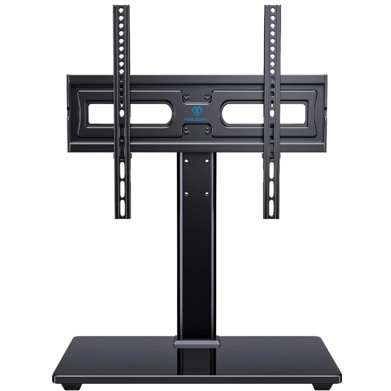 PERLESMITH Universal Swivel TV Stand-Table Top TV Stand for 32-65 inch TV-Height Adjustable TV Base with Heavy-Duty Tempered Glass Base, VESA 400x400mm up to 88lbs, PSTVS17 - Image 1