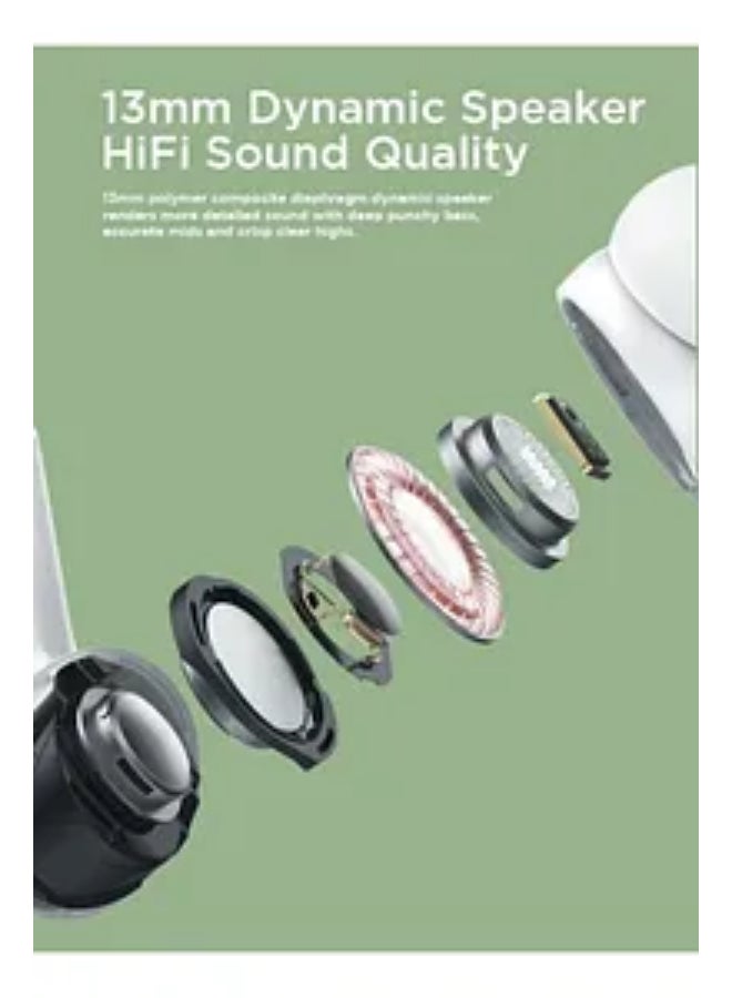 جوي روم سماعات أذن لاسلكية JR-T03S Pro تعمل بالبلوتوث 5.2 TWS مع أطراف الأذن البديلة وحافظة واقية الإصدار القياسي لون أبيض - Image 5