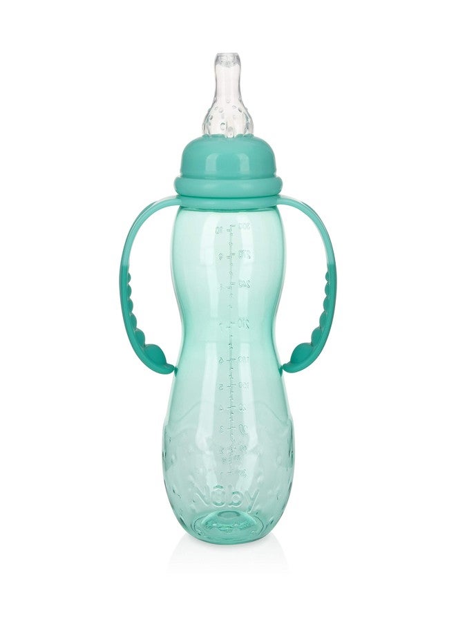 Nuby New 3 Stage Ultra Durable Tritan Grow with Me No-Spill Bottle to Cup, 10 Oz, Teal - Image 2
